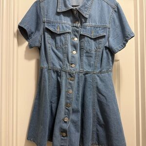 SHEIN Blue Denim Dress